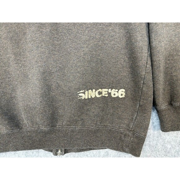 Vintage Vans Hoodie Men's XL Brown Skate Logo Full Zip Grunge Jacket Y2K - Picture 5 of 10